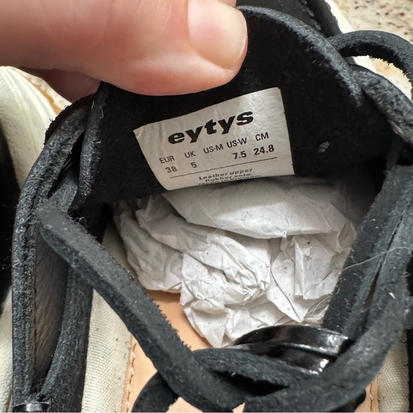 Eytys Mykonos Leather Platform Loafers Size 7.5 US 38 EU Women’s Chunky BoatShoe - Picture 7 of 7